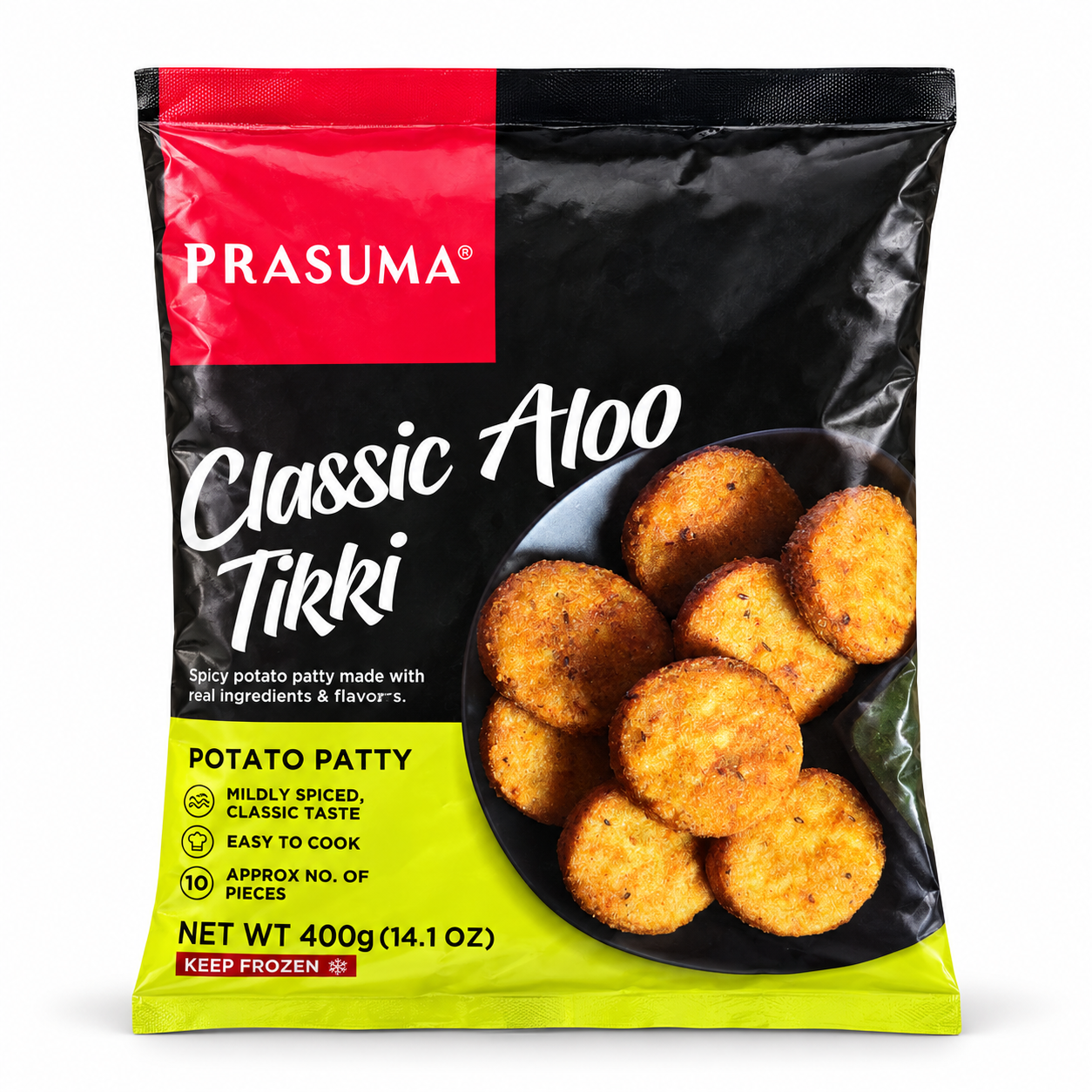 Prasuma Classic Aloo Tikki Patty (10pcs 400g)