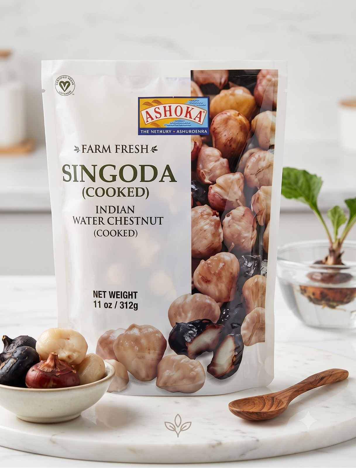 Ashoka Singoda (Cooked Chestnuts) (310g 11oz)
