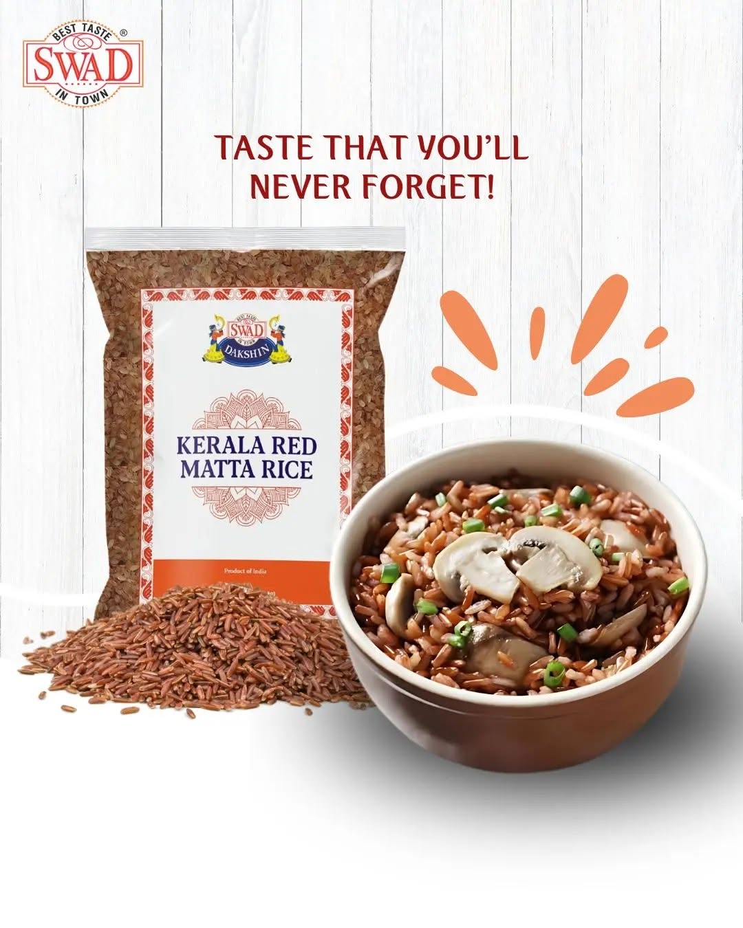 Swad Dakshin Kerala Red Matta Rice (4.5kg 10lb)