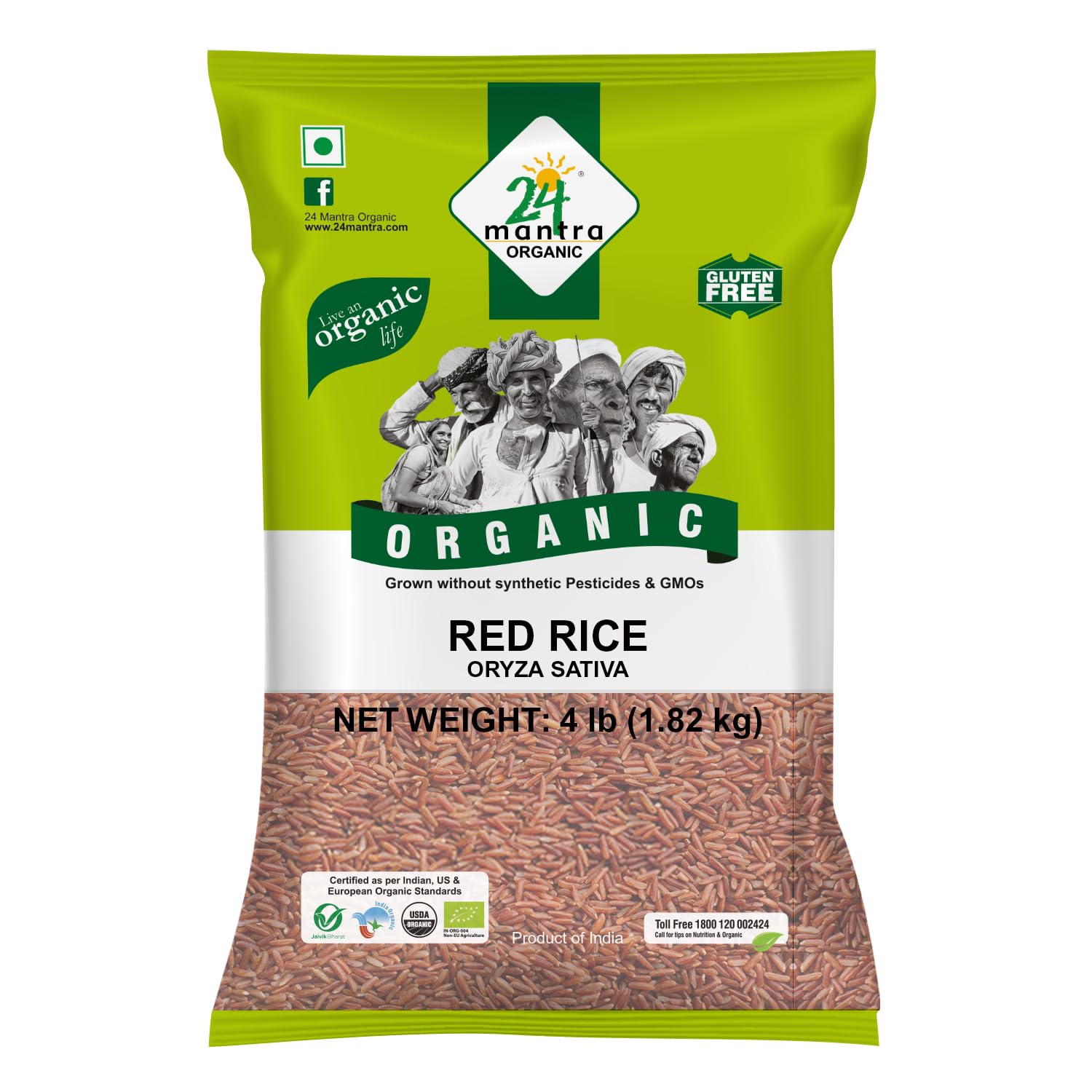 24 Mantra Organic Red Rice (4lb  1.82kg)