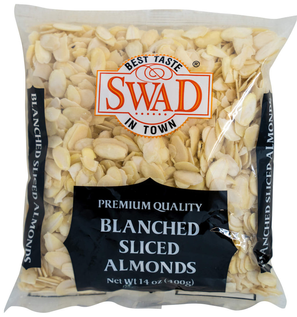 Swad Blanched Sliced Almonds (400g  14Oz)