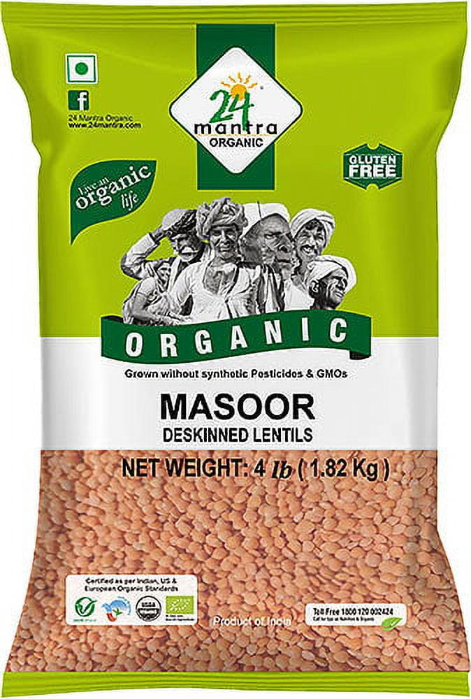 24 Mantra Organic Masoor Whole