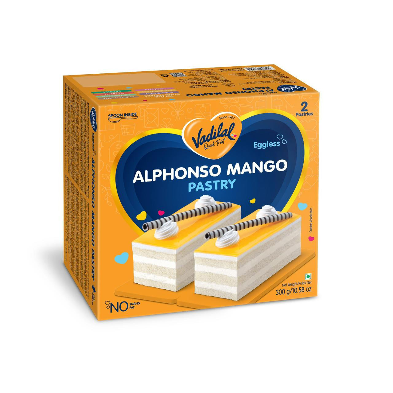 Vadilal Alphonso Mango Pastry (300g  10.58oz)
