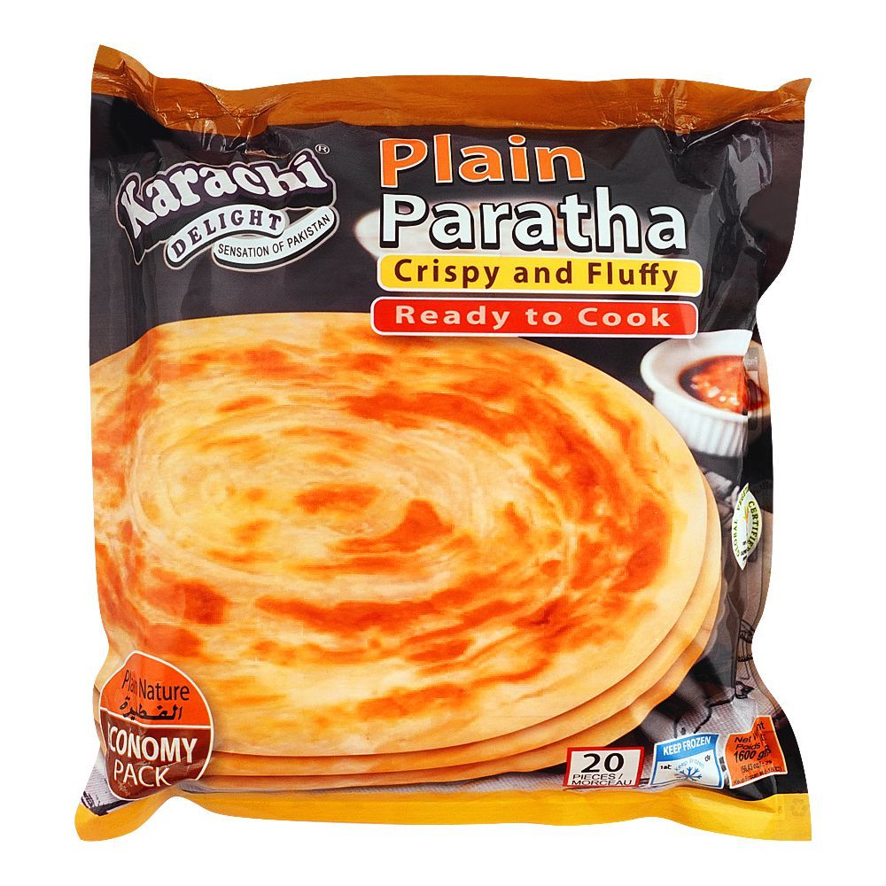 Karachi Delight Plain Paratha  20 pcs (1.6kg  56.43Oz)