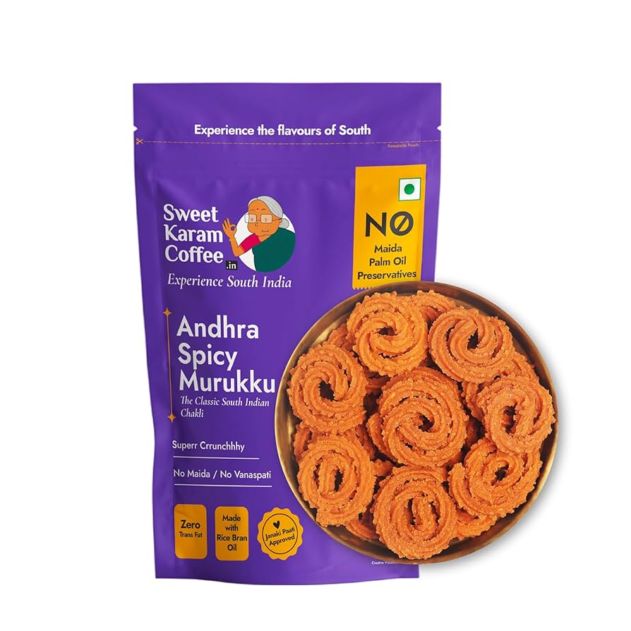 Sweet Karam Coffee Andhra Spicy Murukku (180g 6.3oz)