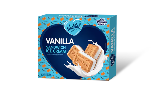 Vadilal Vanilla Sandwich Ice Cream (300ml  10.14oz)