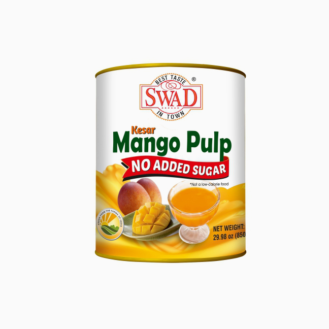 Swad Mango Pulp No Sugar (850g  29.98Oz) 6 Tins
