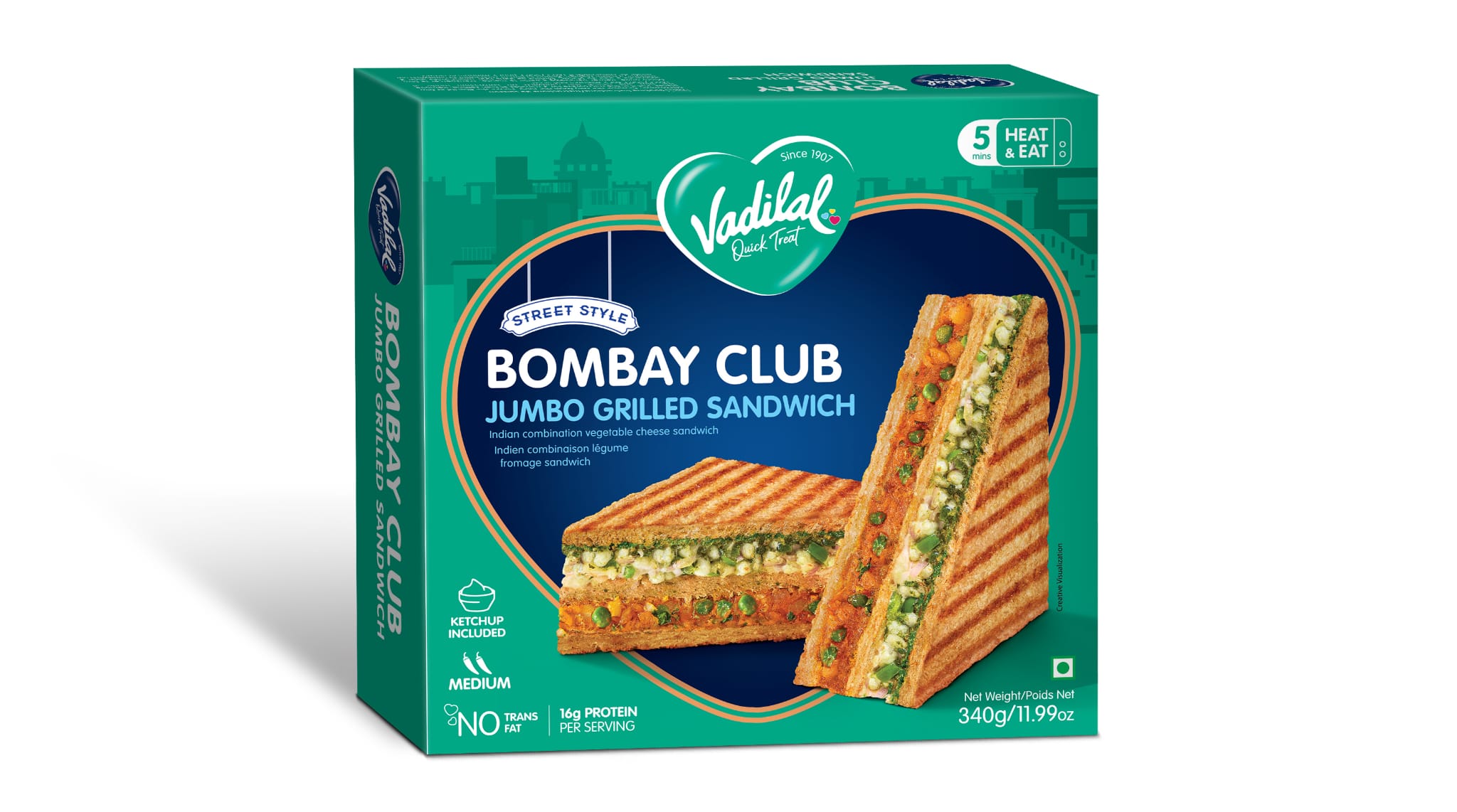Vadilal Bombay Club Grilled Sandwich (340g  11.99Oz)