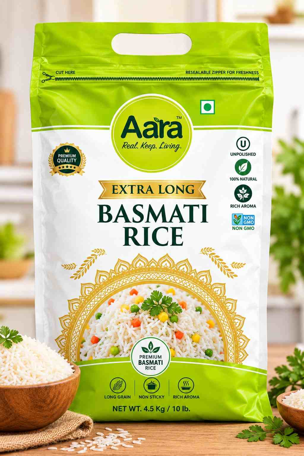 Aara Extra Long Basmati Rice (4.5kg 10lb)