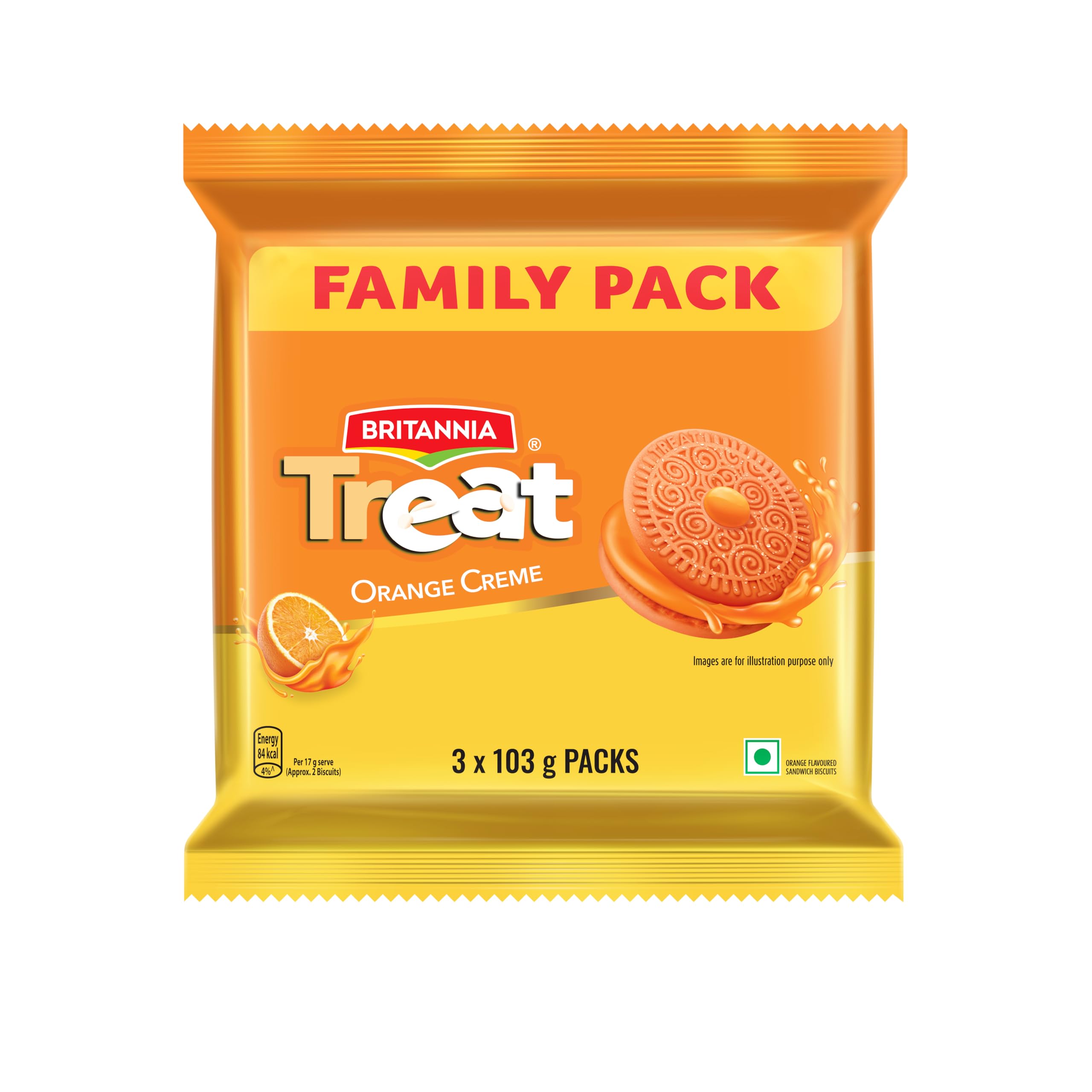 Britannia Treat Orange Family Pack (500g 17oz)