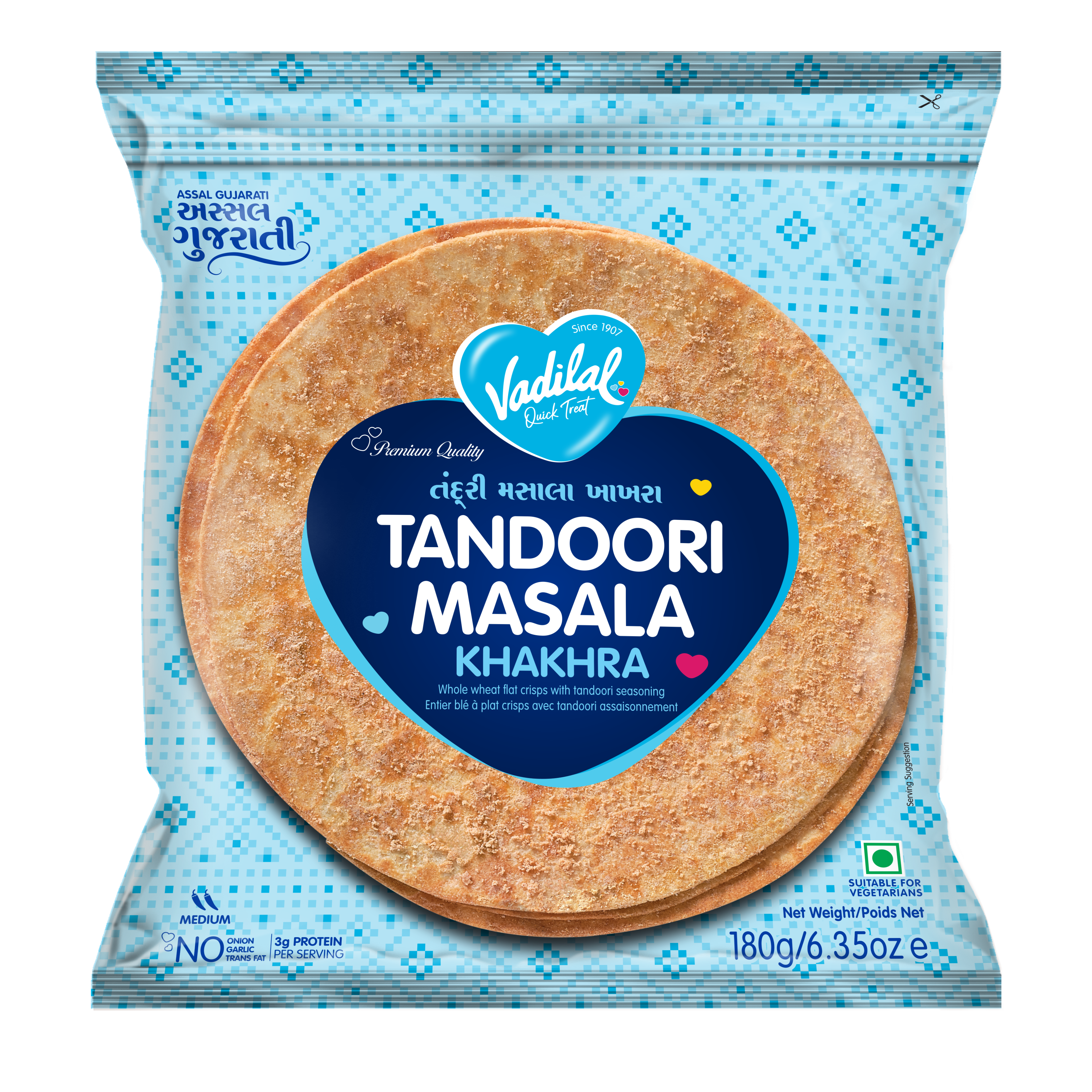 Vadilal Tandoori Masala Khakhra (180g 6.3oz)