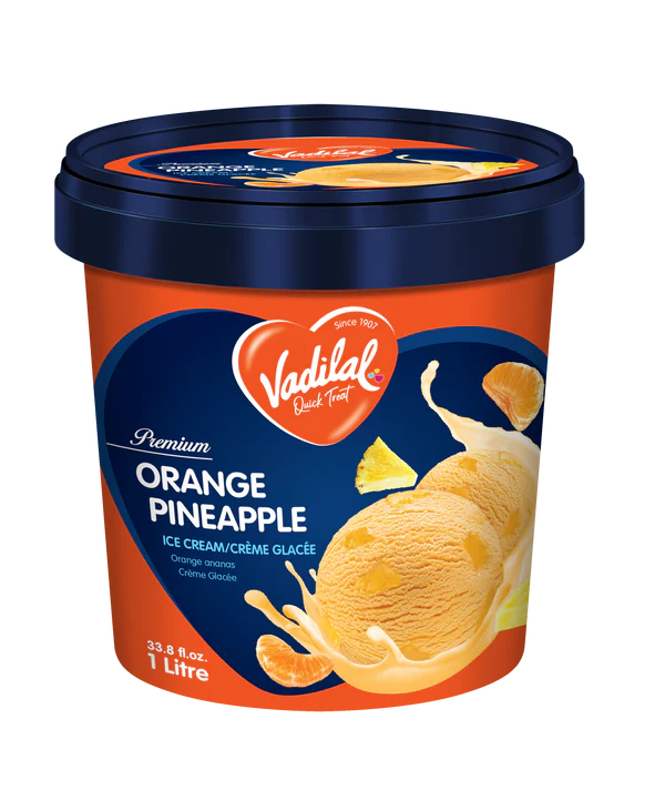 Vadilal Orange Pineapple Ice Cream (1 Litre  33.8 fl oz)