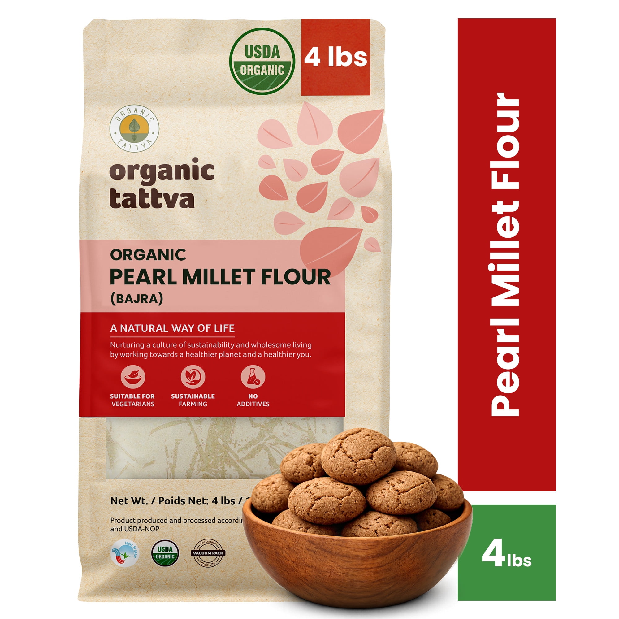 Organic Tattva Bajra Flour (1.8kg 4lb)