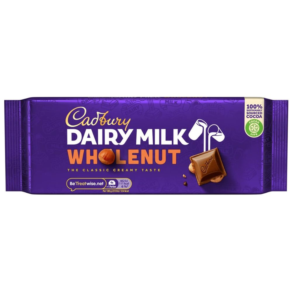 Cadbury Dairy Milk Whole Nut (180g 6.3oz)