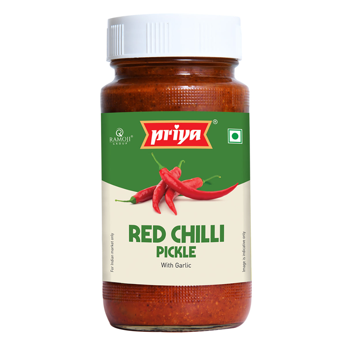 Priya Red Chilli With Garlic Pickle (300g 10oz)
