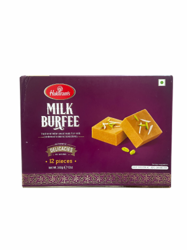 Haldiram's Milk Burfee 12 Pcs (340g, 12oz)