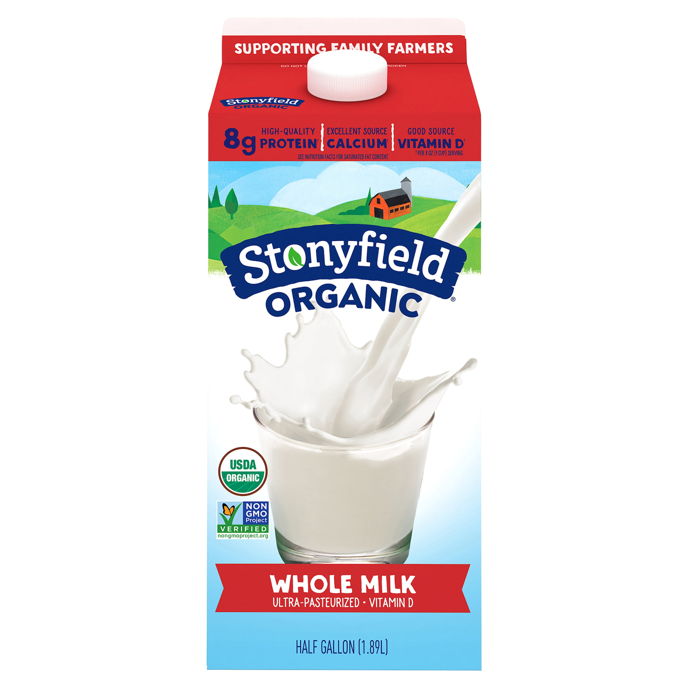 Stonyfield Organic Whole Milk (Half Gallon  1.89L)