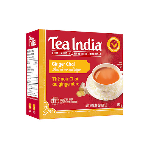 Tea India Ginger Chai 80 Bags (182g  6.43Oz)