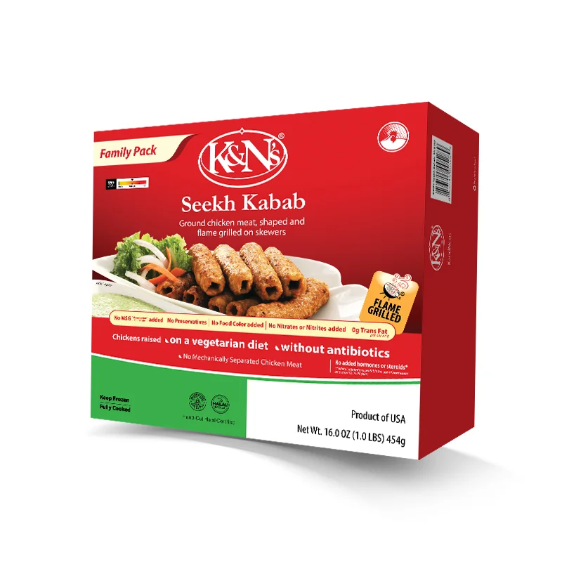K&Ns Seekh Kabab - 14-16 Kababs (454g  16oz)
