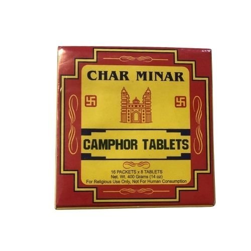 Char Minar Camphor Tablets  16 Packets X 8 Tablets (400g  14Oz)