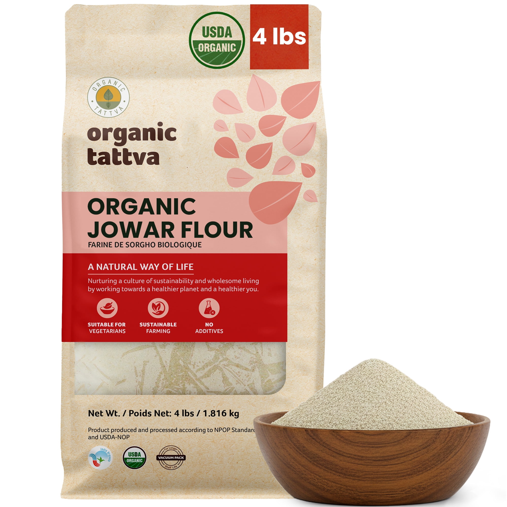 Organic Tattva Jowar Flour (1.8kg 4lb)