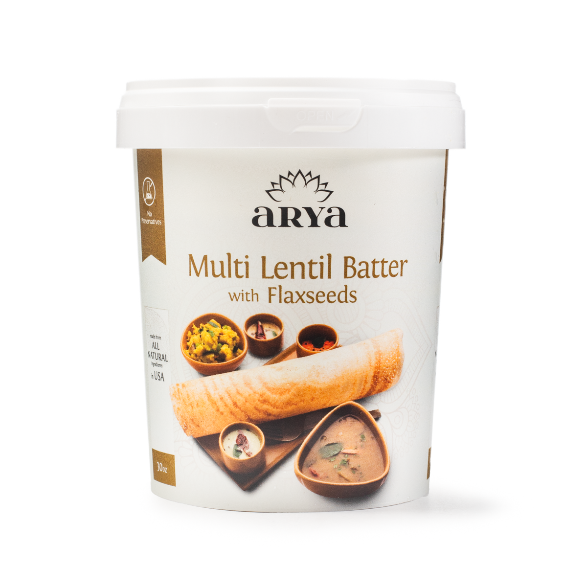 Arya Multi Lentil Batter With Flaxseeds (30oz)