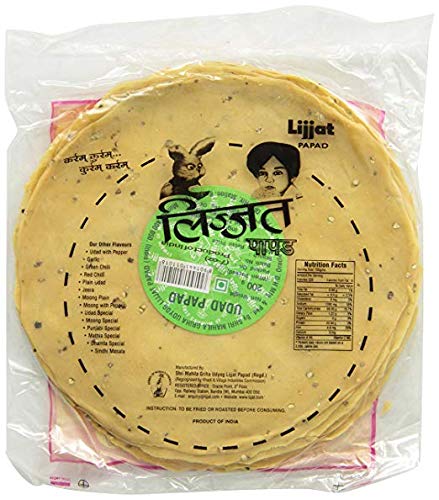 Lijjat Udad Papad (200g  7.05Oz)