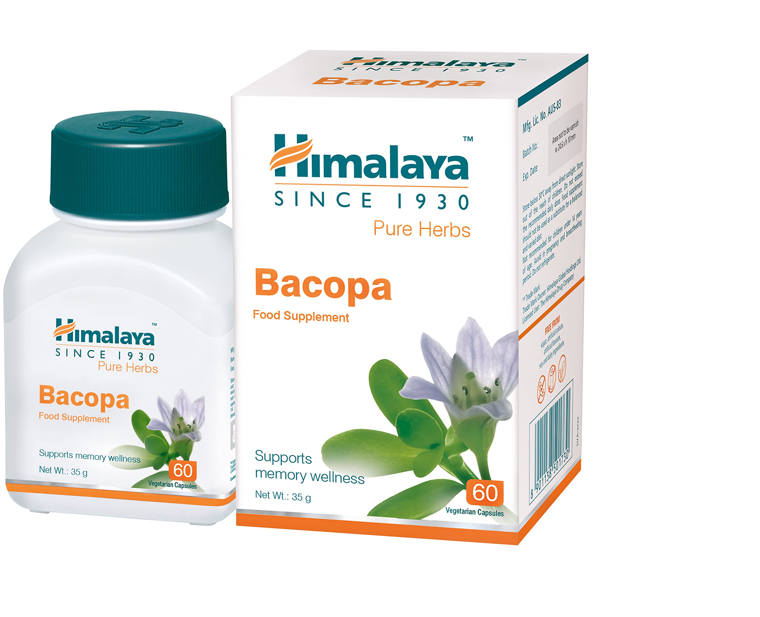 Himalaya Bacopa Brahmi Tablets (60 Tablets)