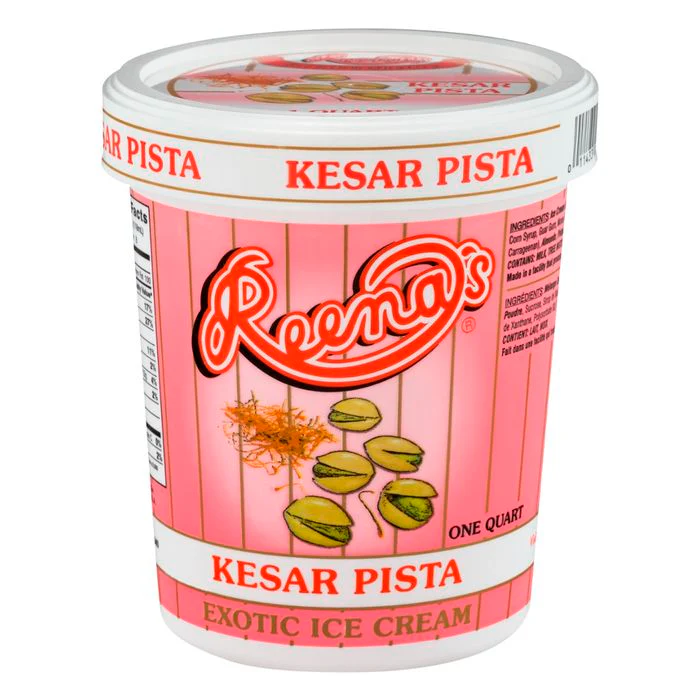 Reenas Kesar Pista Ice Cream (946ml 32oz)