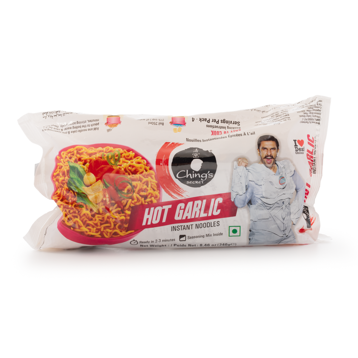Chings Hot Garlic Noodles (240g  8.46Oz)
