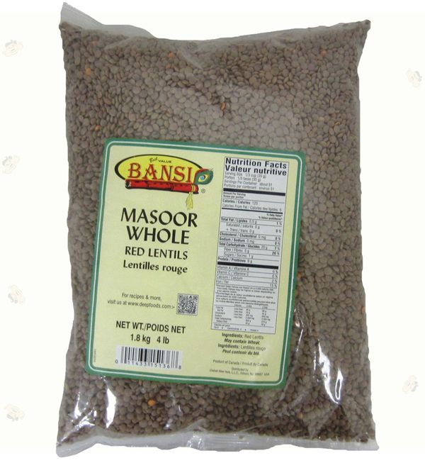 Bansi Masoor Whole (Red Lentils) (1.8kg 4lb)