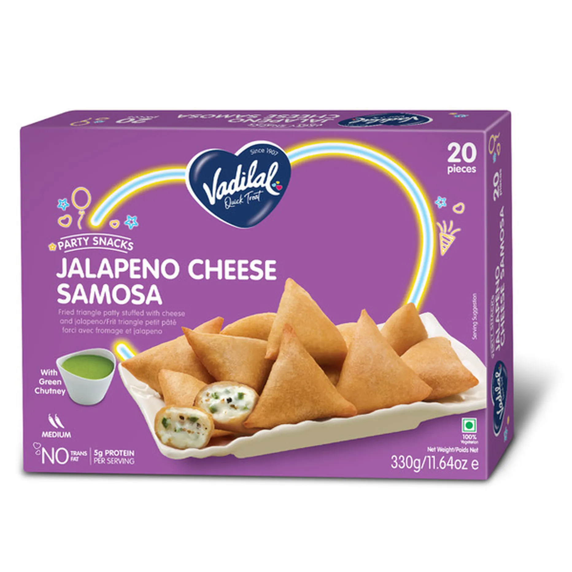 Vadilal Jalapeno Cheese Party Samosa