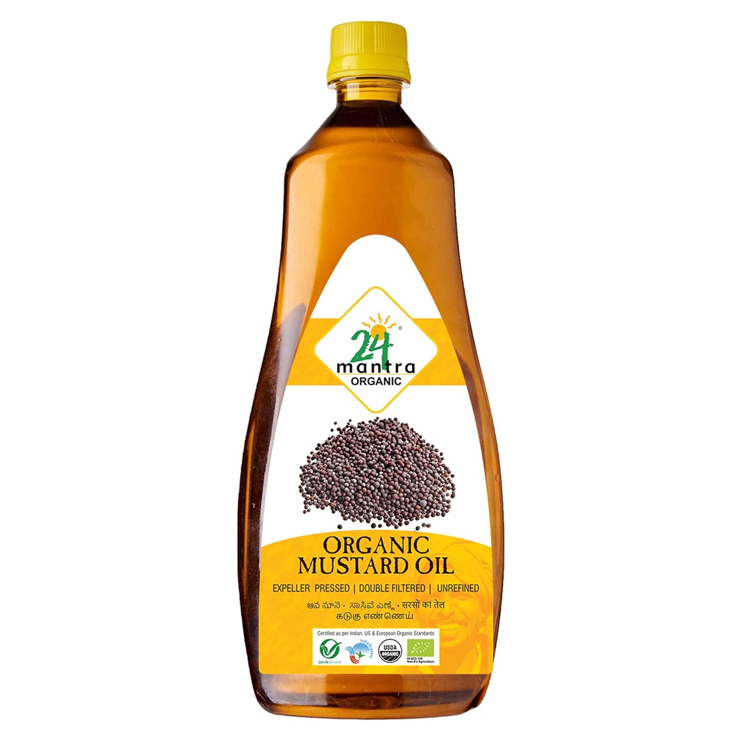 24 Mantra Organic Mustard Oil (33.81oz  1 LTR)