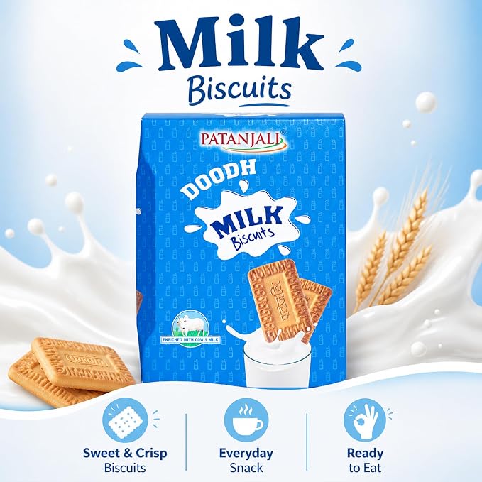 Patanjali Milk Biscuits (300g)