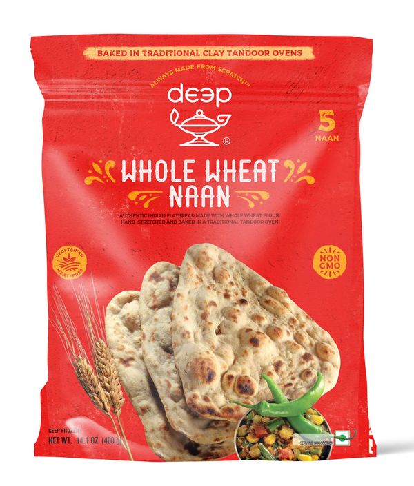 Deep Whole Wheat Naan 5 Pcs (400g  14.1Oz)