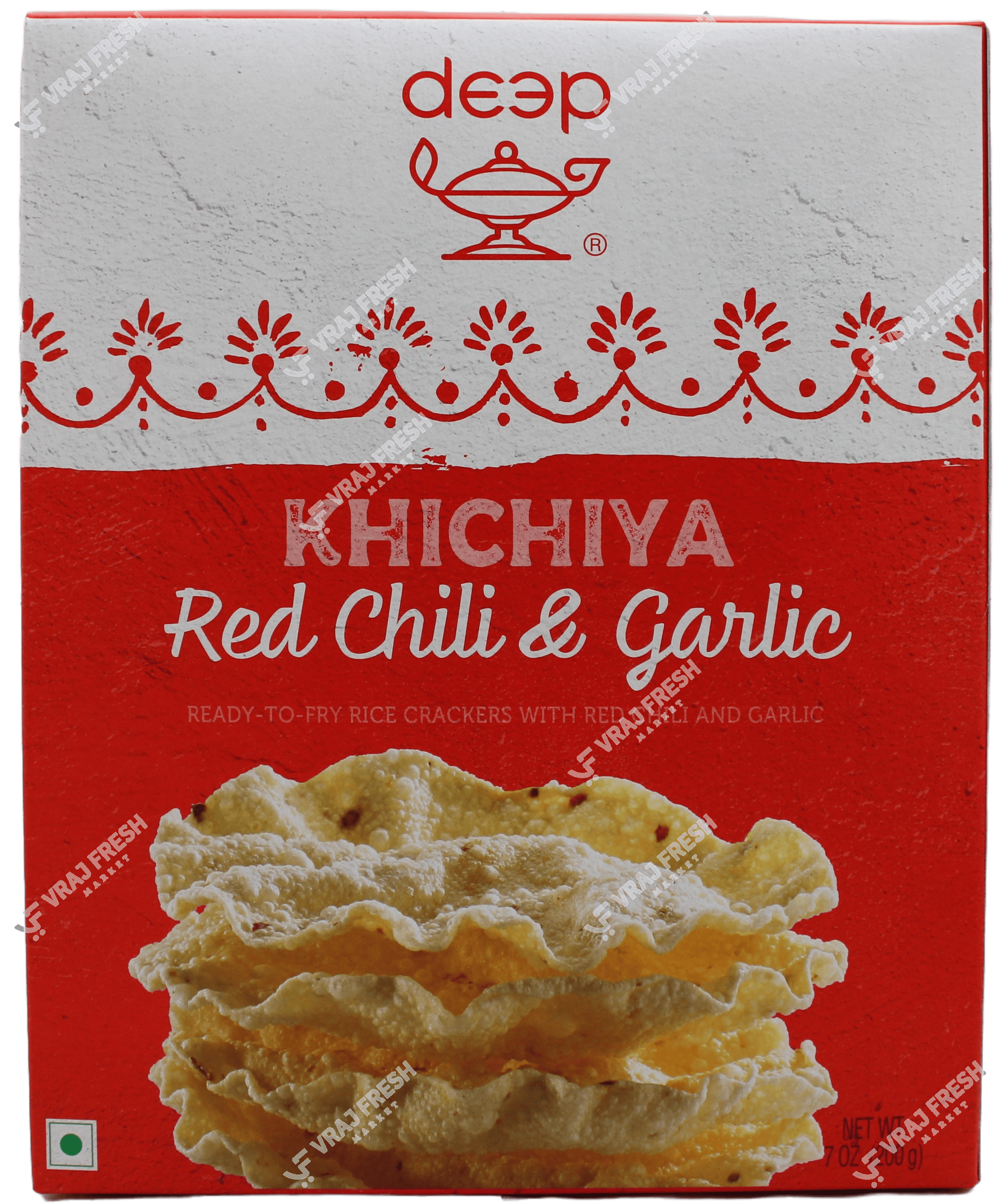 Deep Red Chilli & Garlic Khichiya (200g  7Oz)