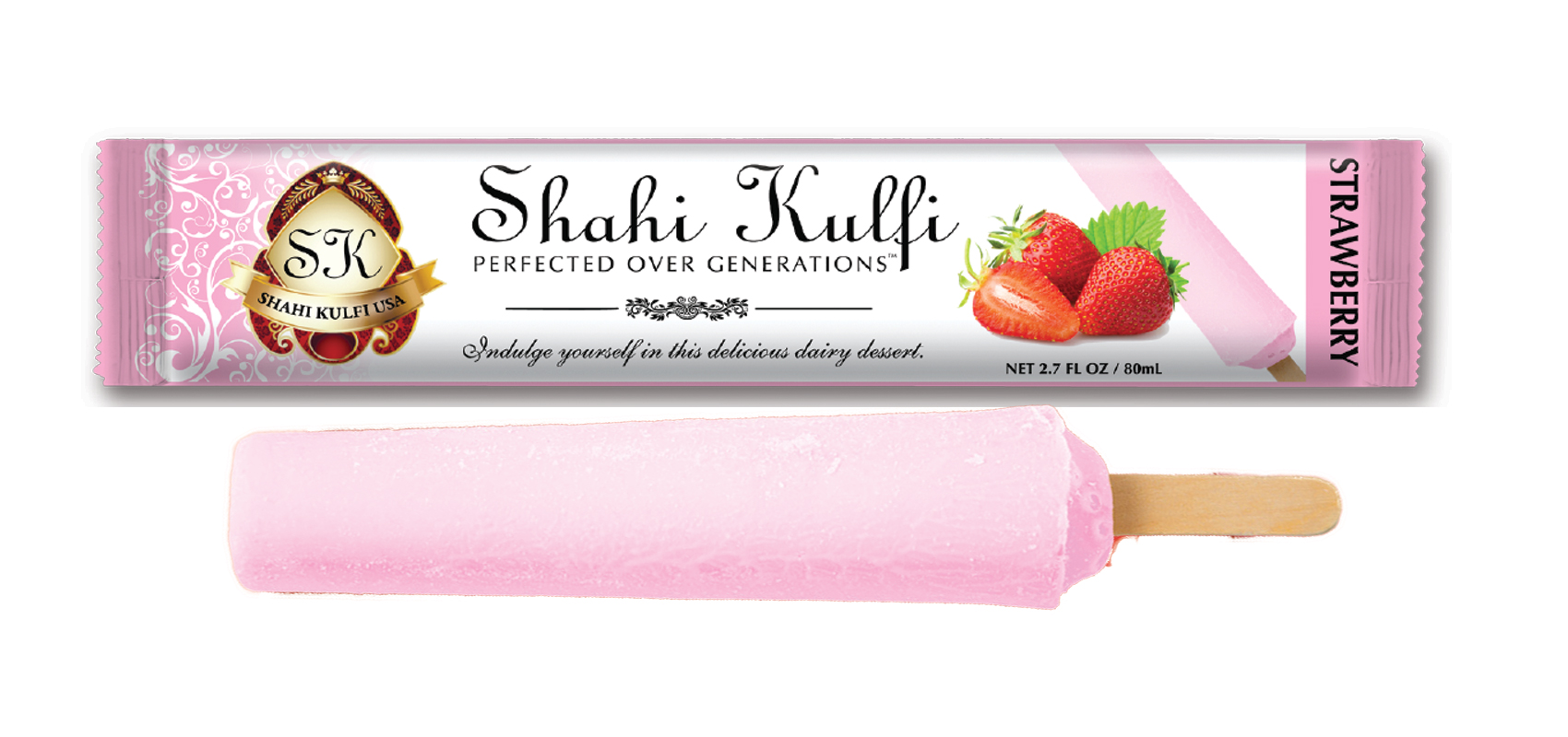 Shahi Kulfi Strawberry Kulfi (80ml  2.7Oz)