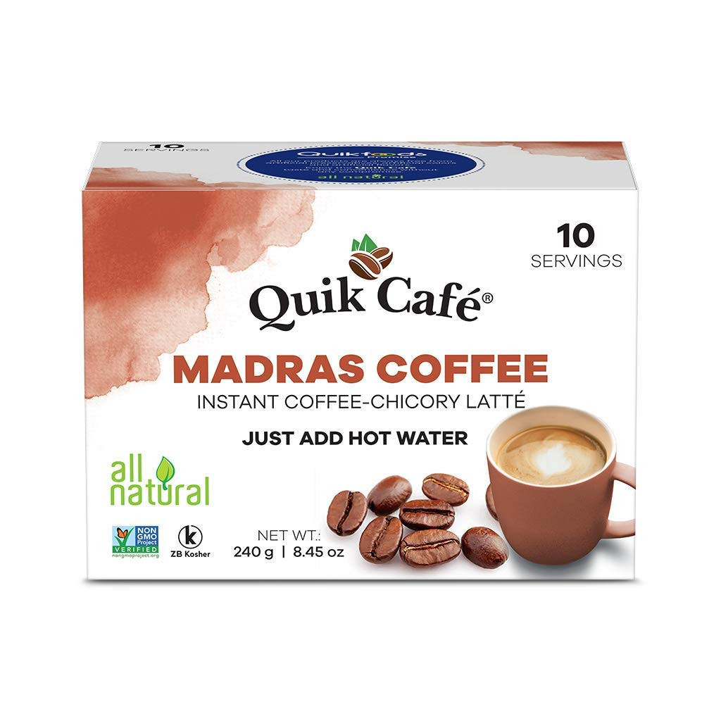 Quik Cafe Madras Coffee 10 Servings (Sweetened) (240g  8.45Oz)