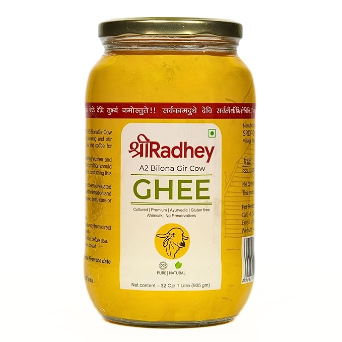 Shree Radhey A2 Bilona Gir Cow Ghee (32oz  905gm)