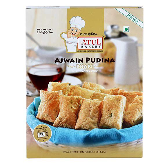 Atul Bakery Ajwain Pudina Khari (400g  14.1Oz)