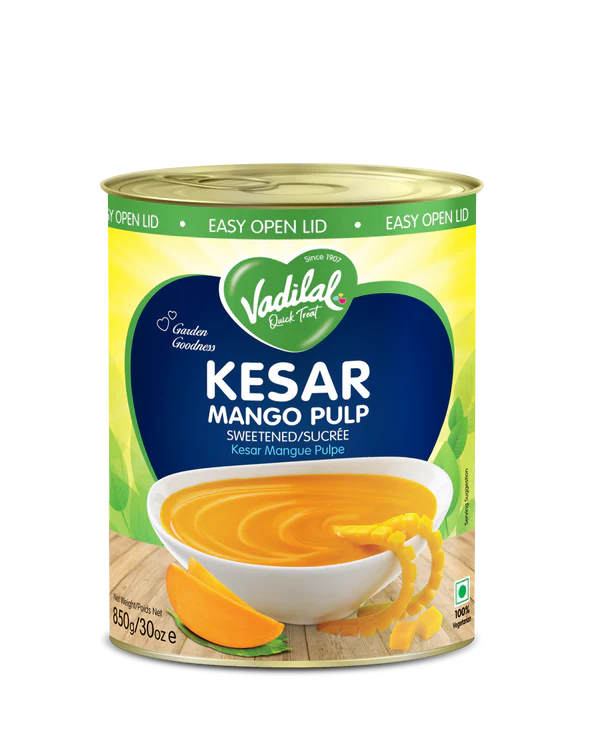Vadilal Kesar Mango Pulp Can (850g)