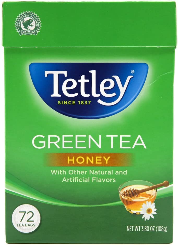 Tetley Honey Green Tea  72 Bags (108g  3.80Oz)