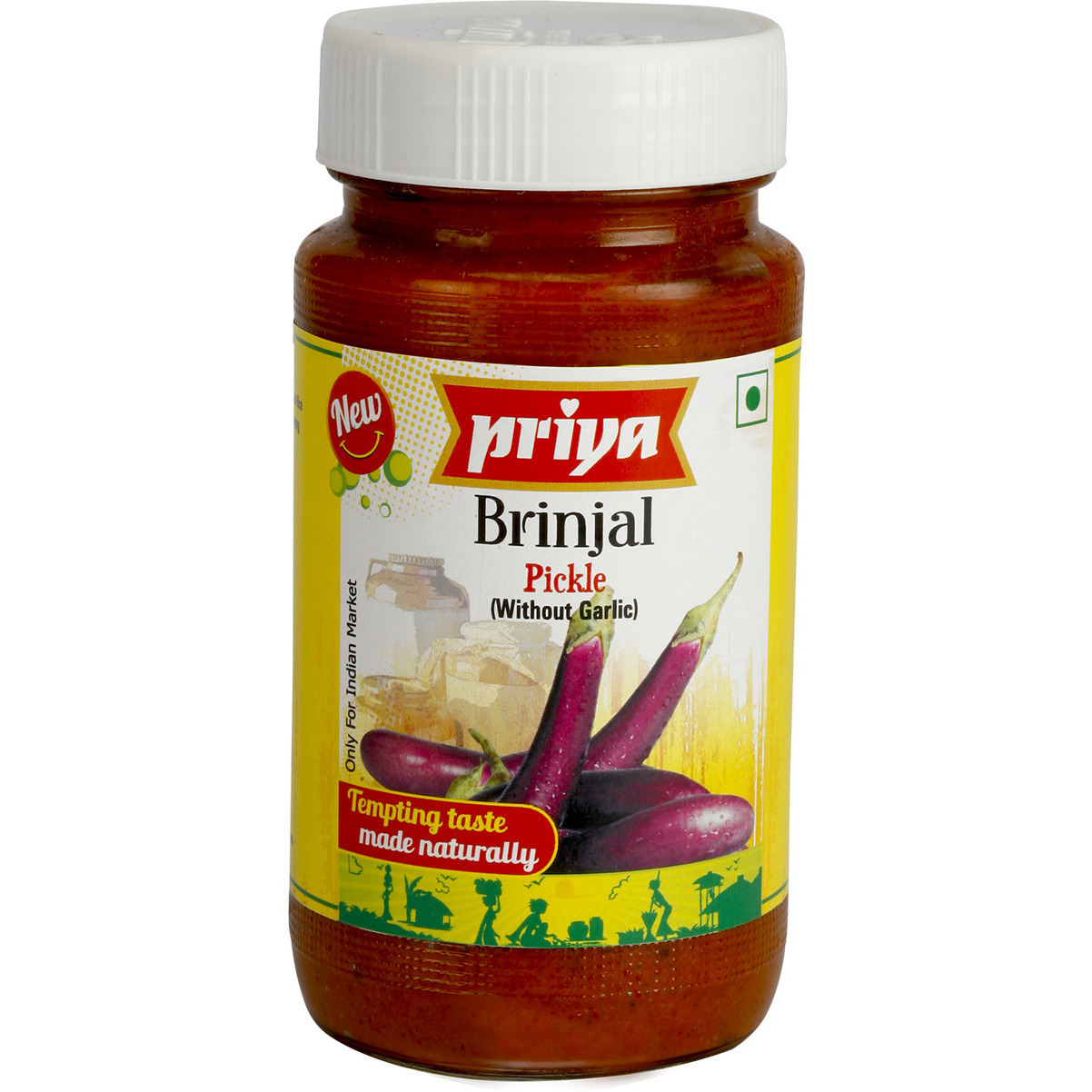Priya Brinjal Pickle With Garlic (300g 10oz)