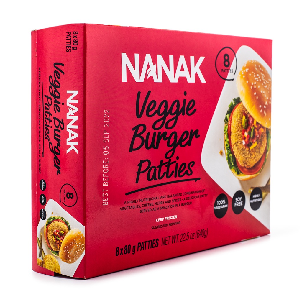 Nanak Veggie Burger Patties  8 Pieces (640g  22.5Oz)