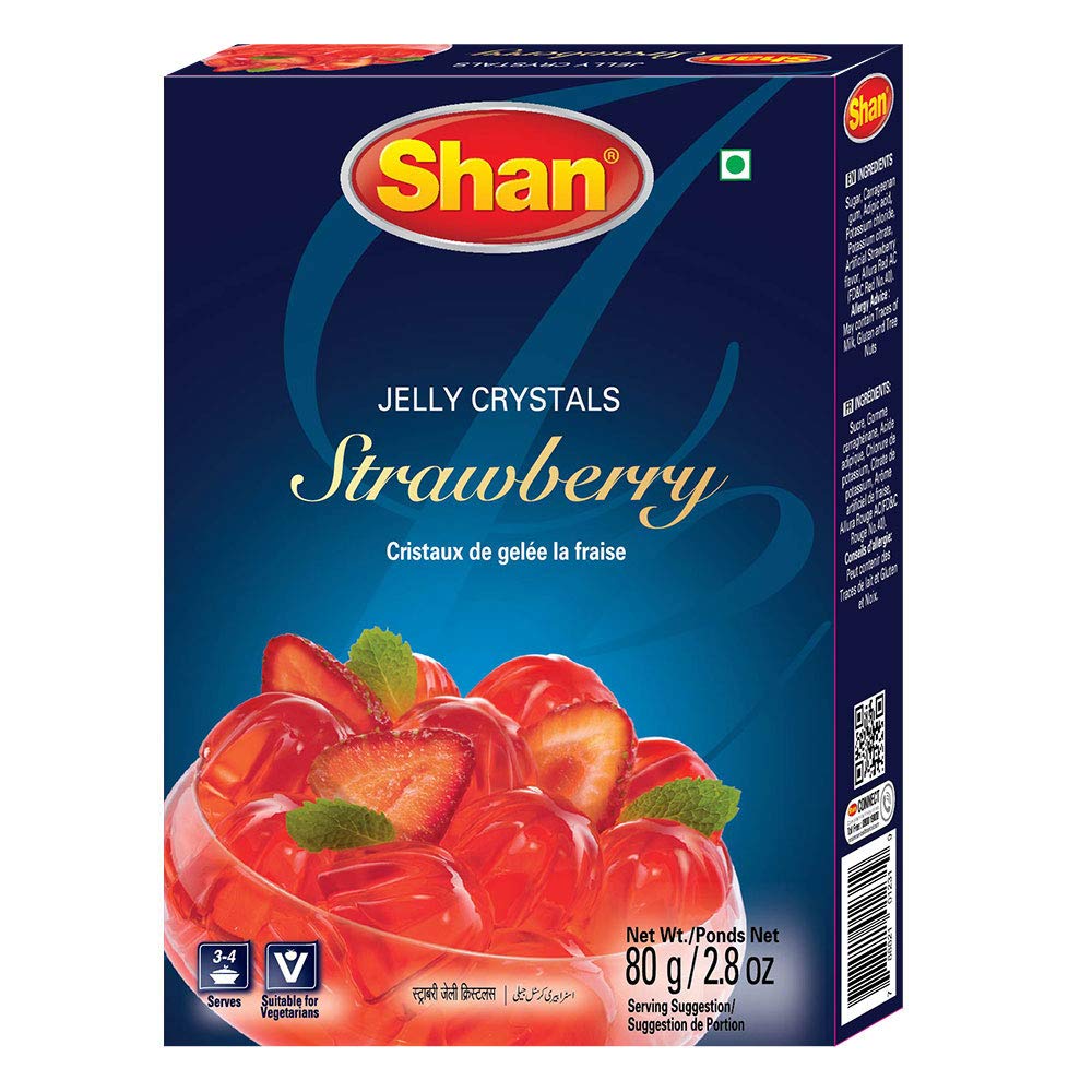 Shan Jelly Crystals Strawberry (80g  2.8Fl Oz)