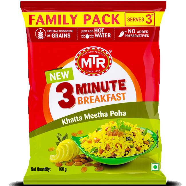 MTR Khatta Meetha Poha (160g  5.64Oz)