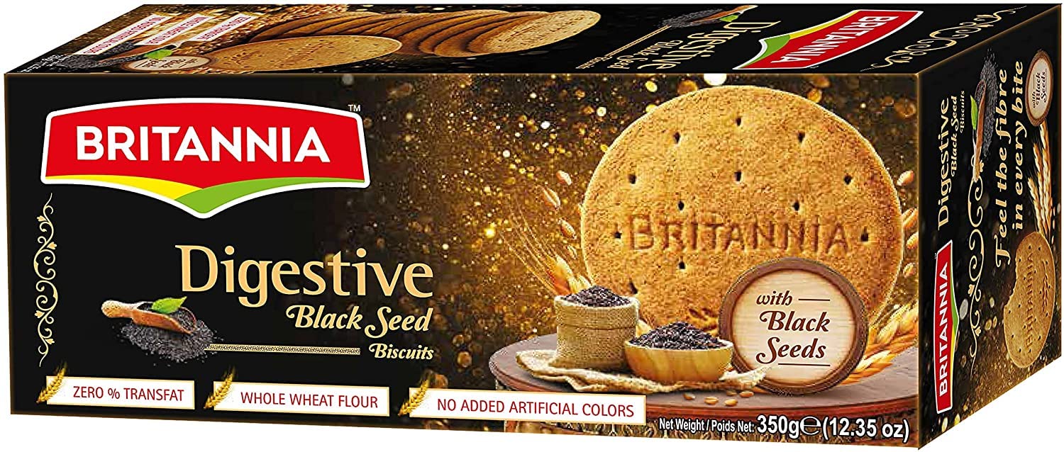 Britannia Digestive Black Seed Biscuits (350g 12.34Oz)