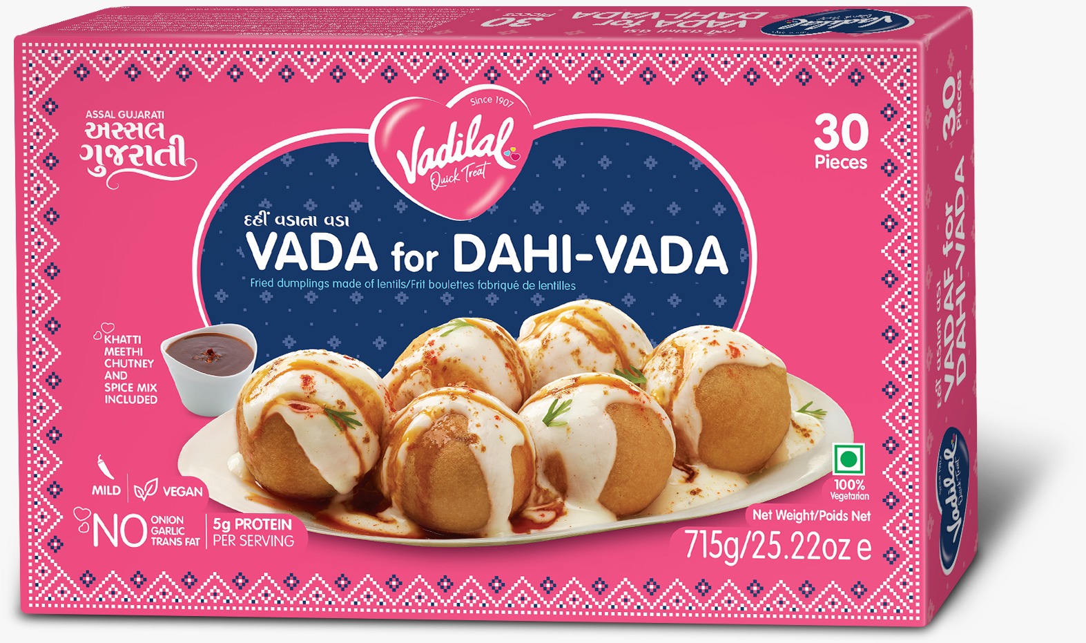 Vadilal Vada for Dahi Vada 30pcs (715g 25oz)