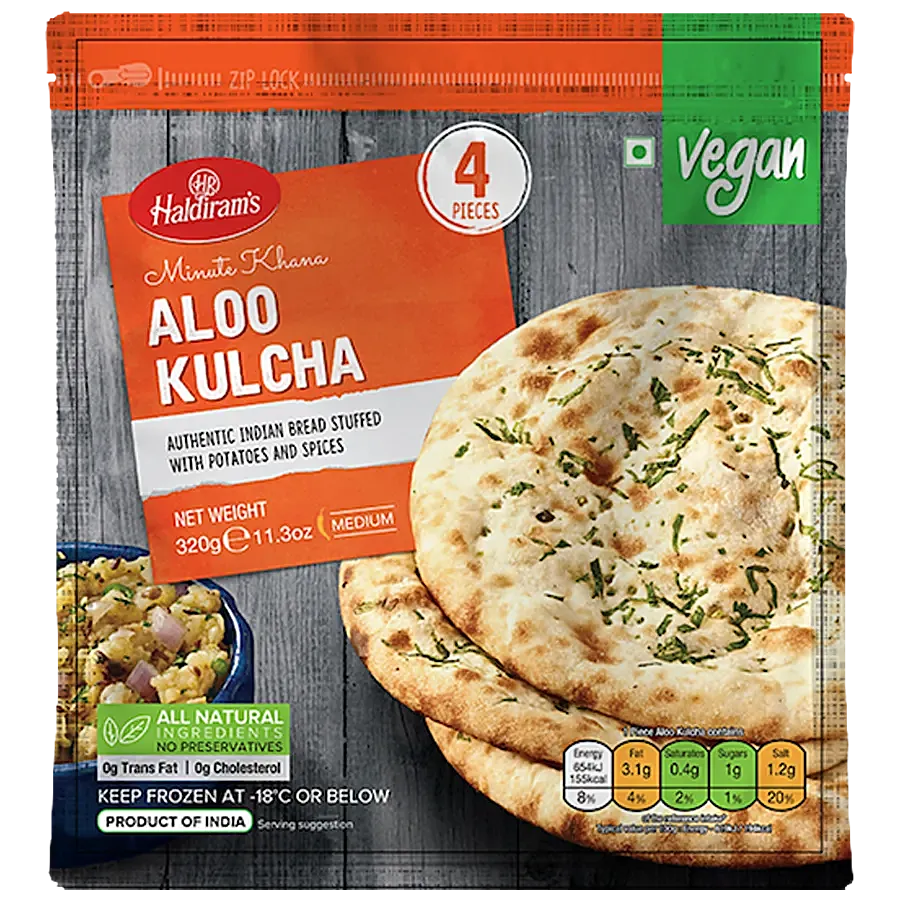 Haldirams Aloo Kulcha  4 Pcs (320g  11.28Oz)