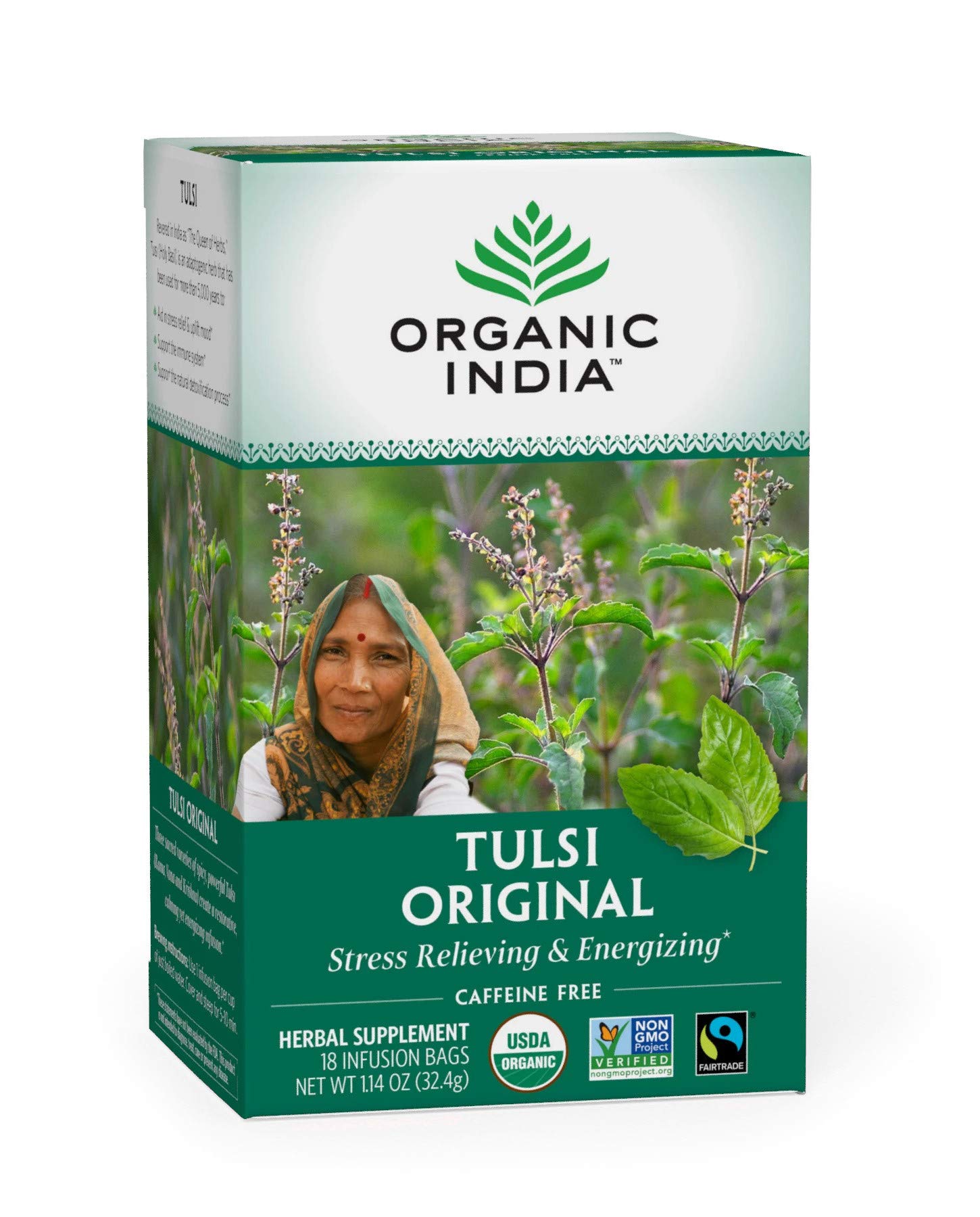 Organic India Tulsi Original  18 Bags (32.4g  1.14Oz)